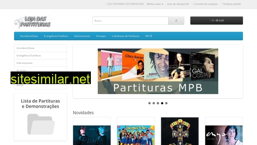 lojadaspartituras.com.br alternative sites
