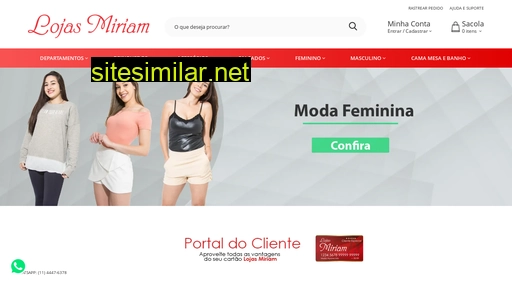 lojasmiriam.com.br alternative sites