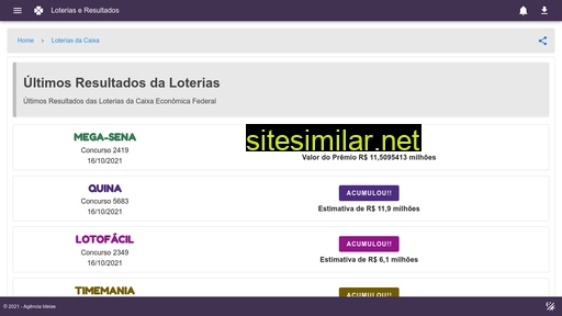 loteriaseresultados.com.br alternative sites