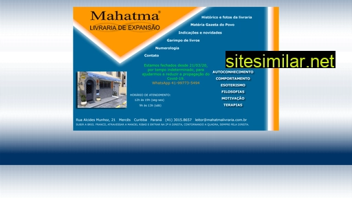 mahatmalivraria.com.br alternative sites