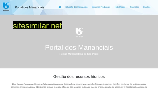 mananciais.sabesp.com.br alternative sites