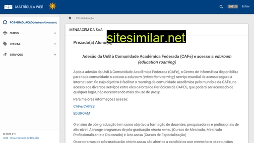 matriculaweb.unb.br alternative sites