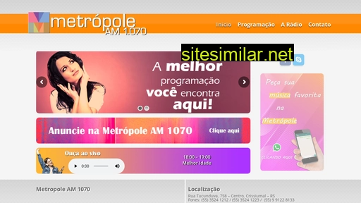 metropole1070.com.br alternative sites
