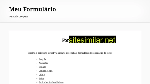 meuformulario.com.br alternative sites