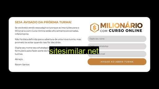 milionariocomcursoonline.com.br alternative sites