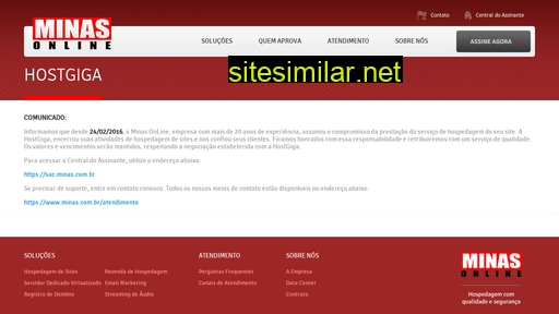 minas.com.br alternative sites