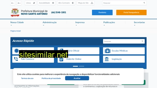 novosantoantonio.mt.gov.br alternative sites
