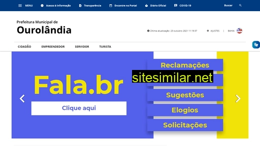ourolandia.ba.gov.br alternative sites