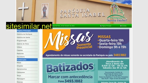 paroquiasantaisabel.com.br alternative sites