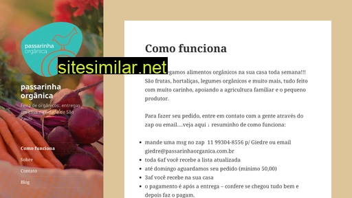 passarinhaorganica.com.br alternative sites