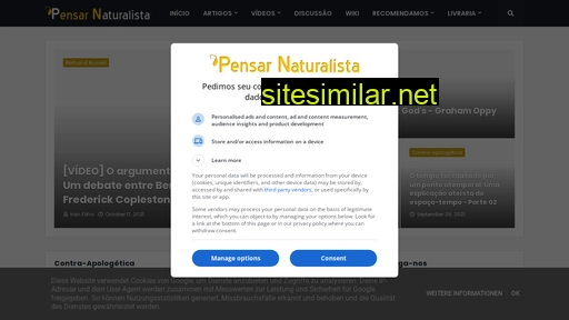 pensarnaturalista.com.br alternative sites