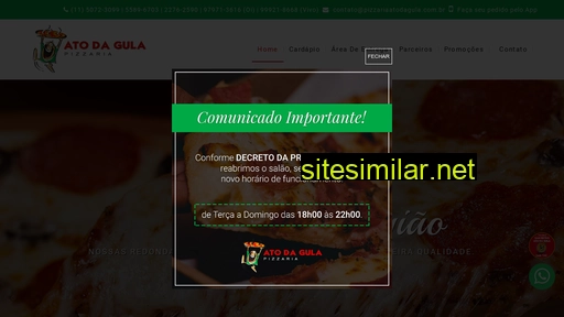 pizzariaatodagula.com.br alternative sites