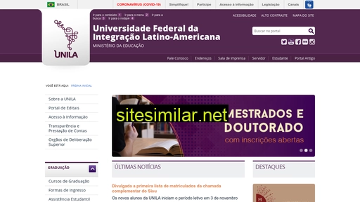 portal.unila.edu.br alternative sites