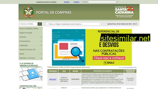 portaldecompras.sc.gov.br alternative sites