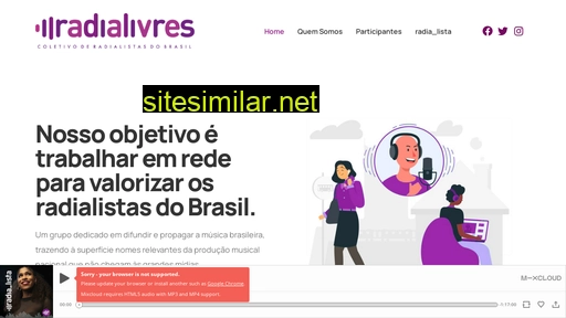 radialivres.radio.br alternative sites