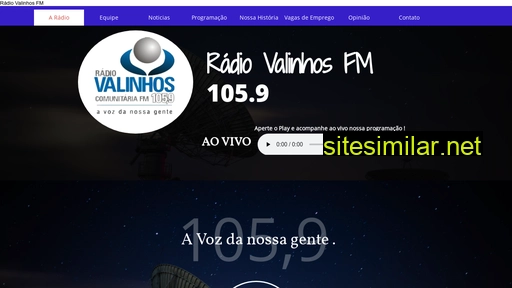 radiovalinhosfm.com.br alternative sites