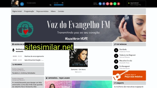 radiovozdoevangelhofm.com.br alternative sites
