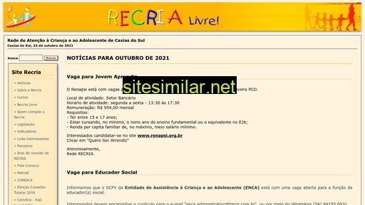 recria.org.br alternative sites