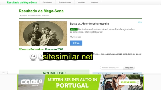 resultadodamegasena.net.br alternative sites