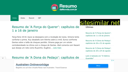 resumodanovela.com.br alternative sites