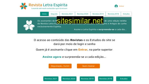 revistaletraespirita.com.br alternative sites