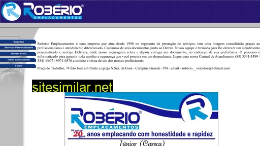 roberioemplacamentos.com.br alternative sites