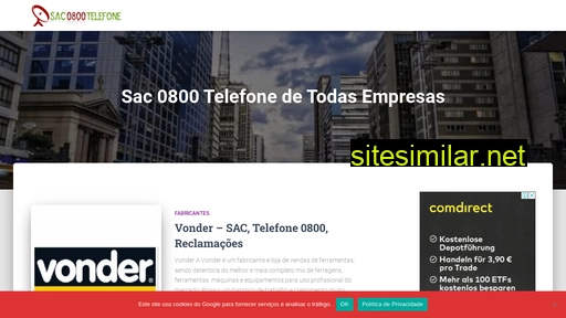 sac0800telefone.com.br alternative sites