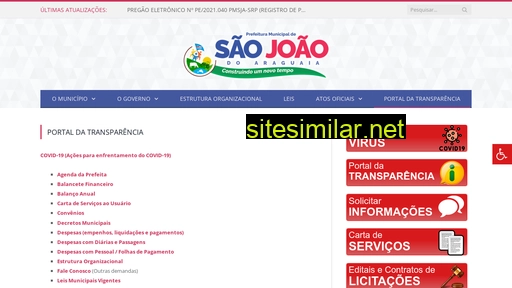 saojoaodoaraguaia.pa.gov.br alternative sites