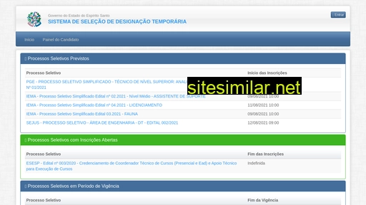 selecao.es.gov.br alternative sites