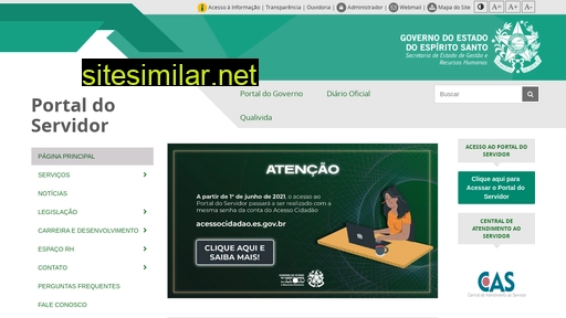 servidor.es.gov.br alternative sites
