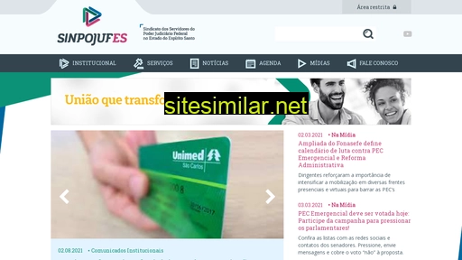 sinpojufes.org.br alternative sites