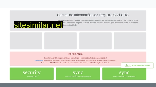 sistema.registrocivil.org.br alternative sites