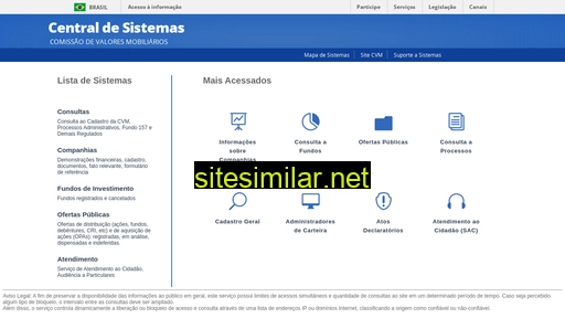 sistemas.cvm.gov.br alternative sites