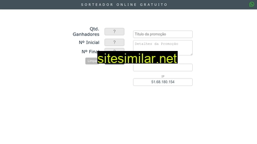 sorteadoronline.com.br alternative sites