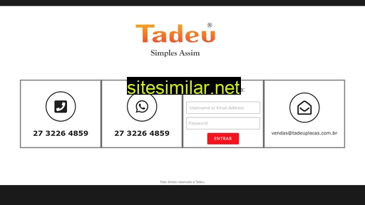 tadeuplacas.com.br alternative sites