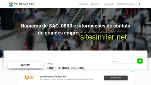 telefonesac.com.br alternative sites