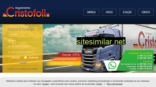 transportescristofoli.com.br alternative sites