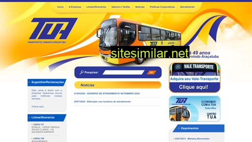 tuatransportes.com.br alternative sites