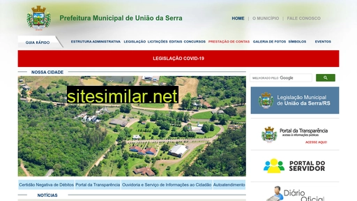 uniaodaserra.rs.gov.br alternative sites
