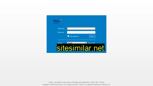 webmail.valecard.com.br alternative sites