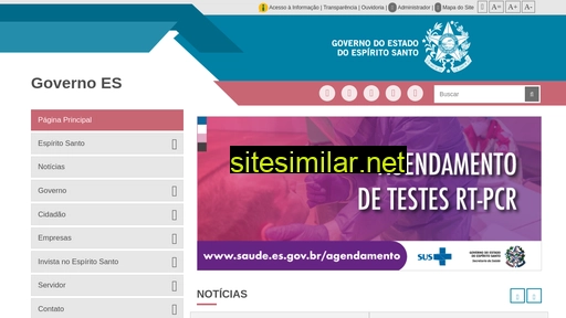 www.es.gov.br alternative sites