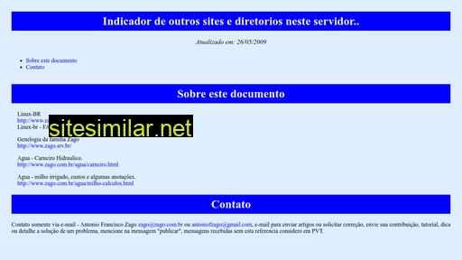 zago.com.br alternative sites