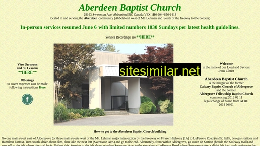 Aberdeenbaptist similar sites