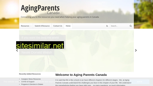agingparentscanada.ca alternative sites