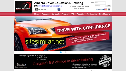 Albertadrivereducation similar sites