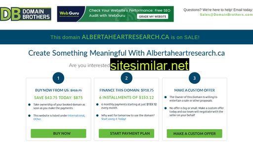 albertaheartresearch.ca alternative sites