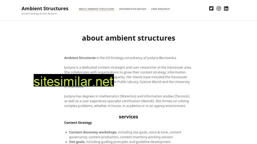 ambientstructures.ca alternative sites