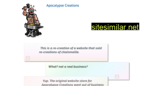 apocalypsecreations.ca alternative sites