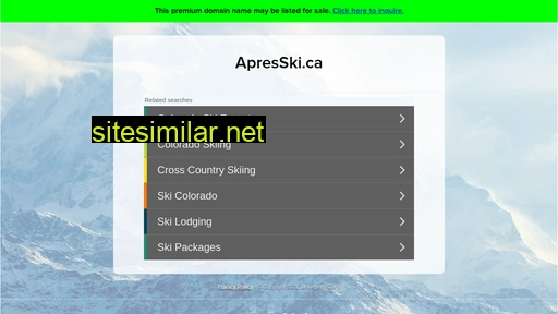 apresski.ca alternative sites