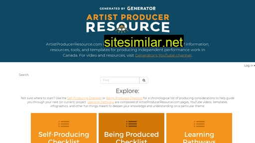 Artistproducerresource similar sites